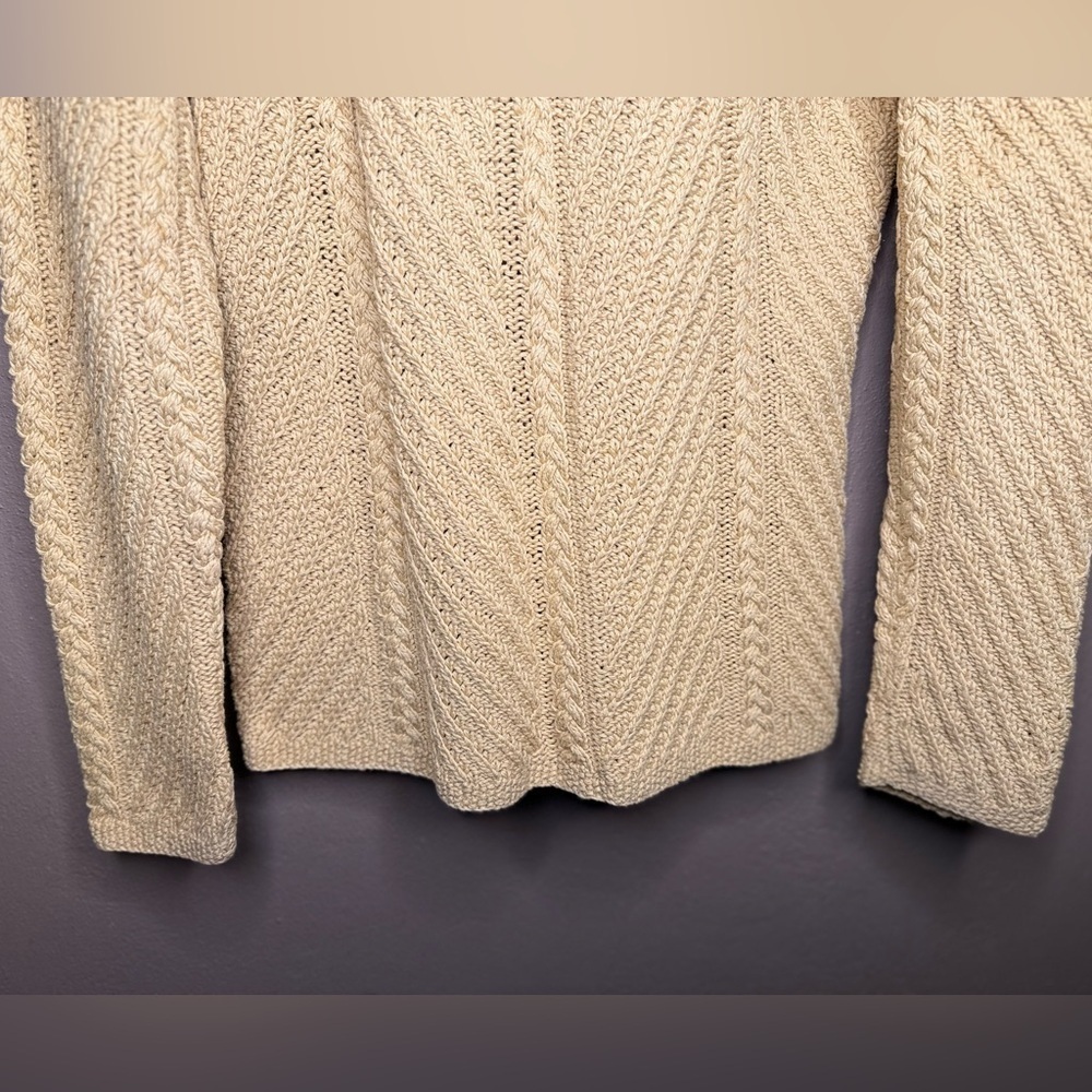 Rare Vtg Ralph Lauren Exclusive Hand Knit Soft Yellow Sweater Cardigan Size Lrg - Picture 10 of 11